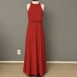 Jill jill stuart burnt orange maxi dress sz 8